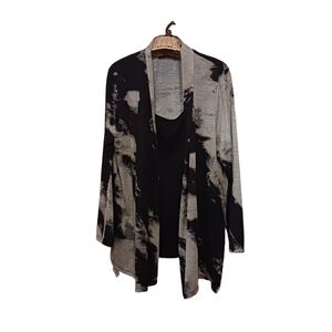 Notations Tank & Sweater Combo Set Ladies Plus Size 1X Knit Belted Office WEAR